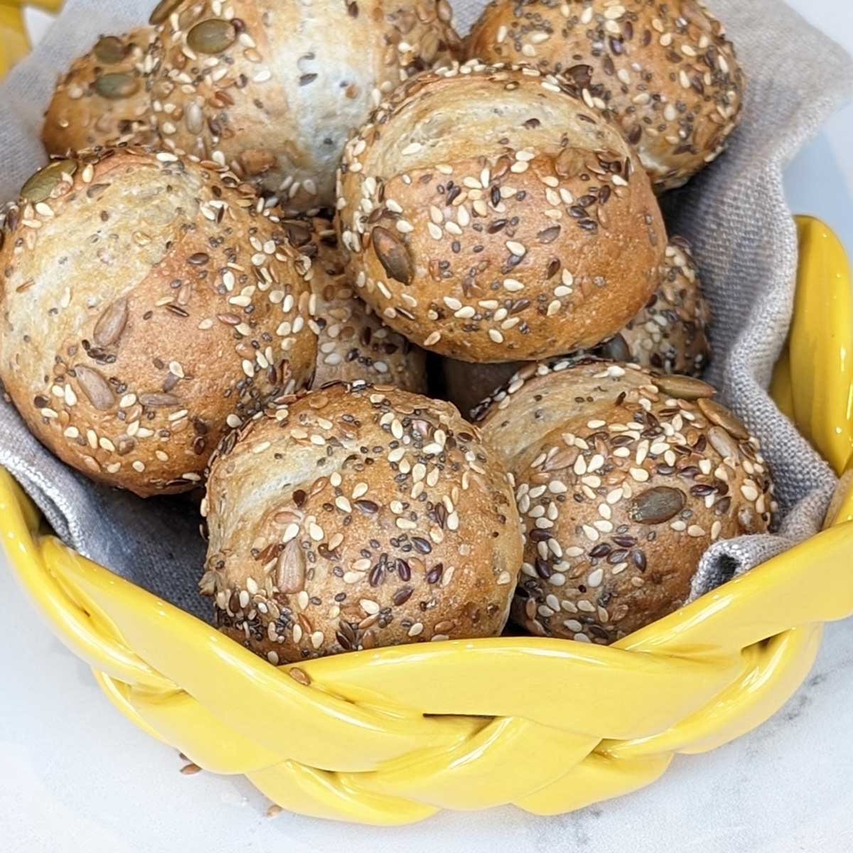 Artisan Seeded Sourdough Dinner Rolls 12 Pack Deerfields Bakery