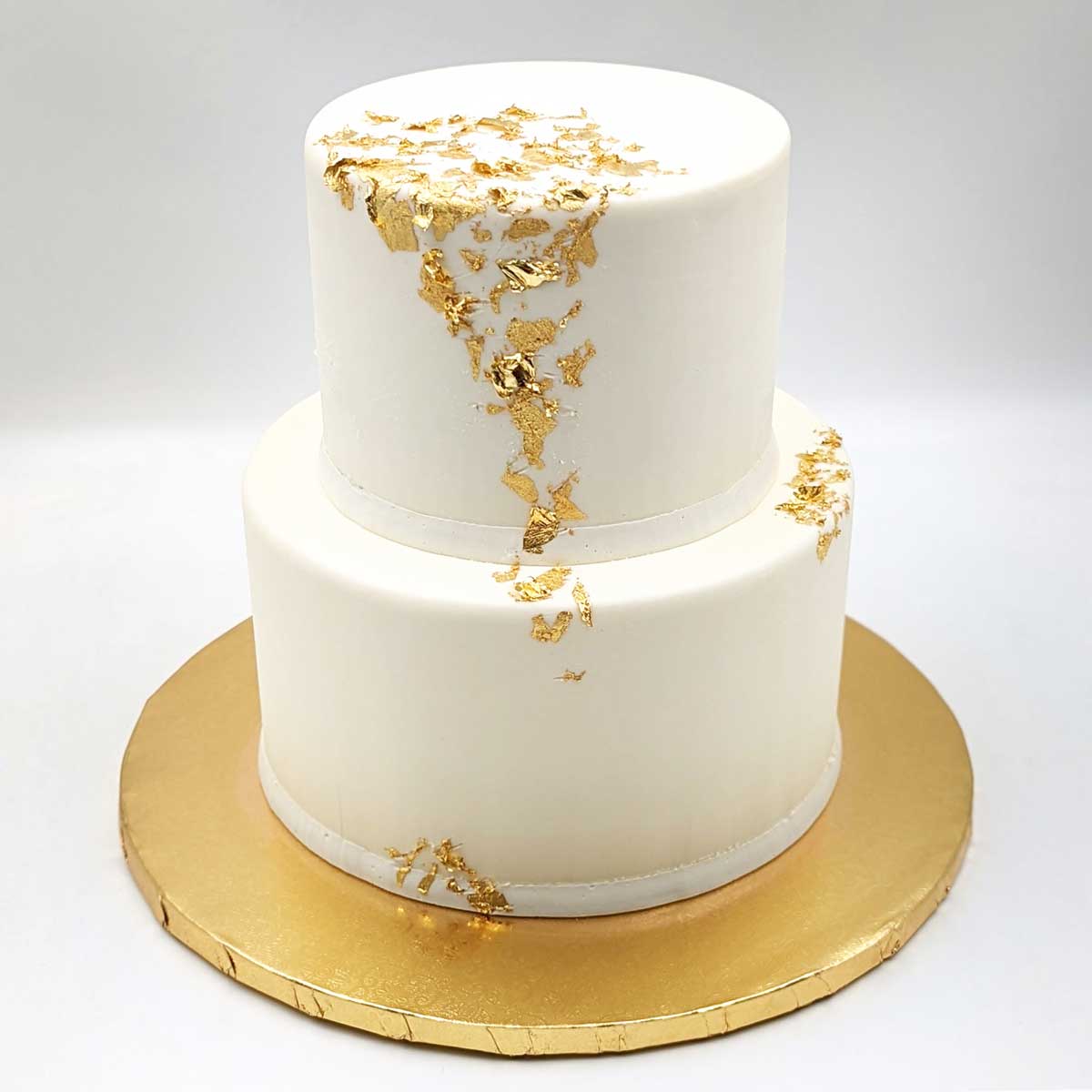 Simple Gold Leaf Build Your Own Cake Deerfields Bakery