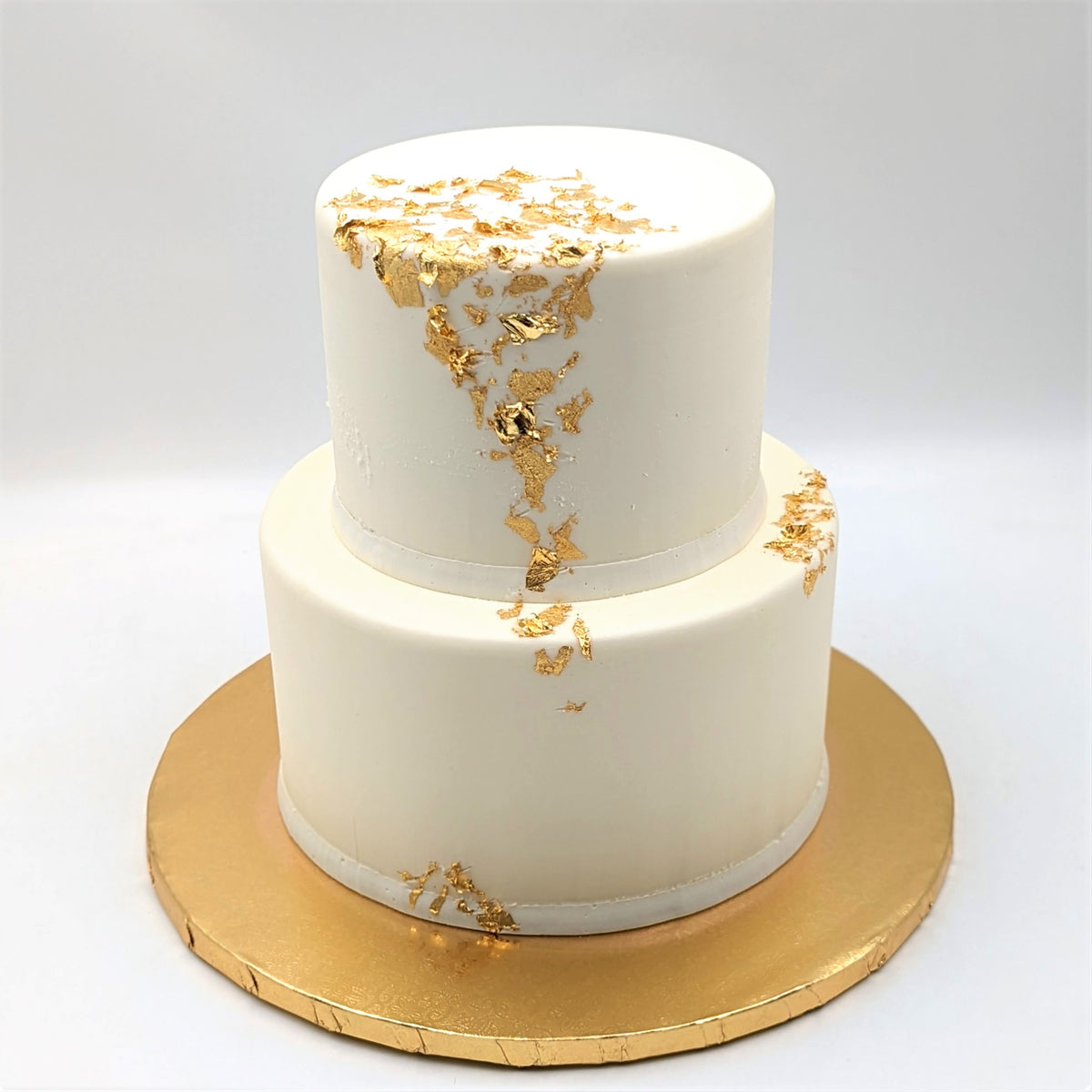 3-Tier Gold Leaf – CC Cakes