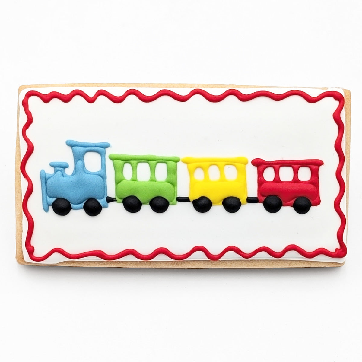 Colorful Train Cookie – Deerfields Bakery