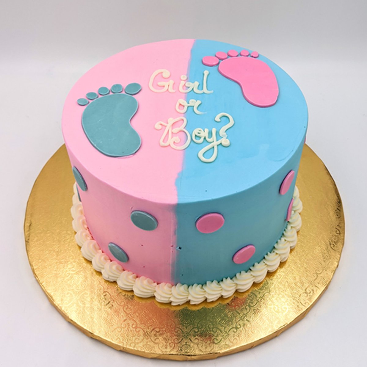 Boy or girl baby party cake close-up Stock Photo - Alamy