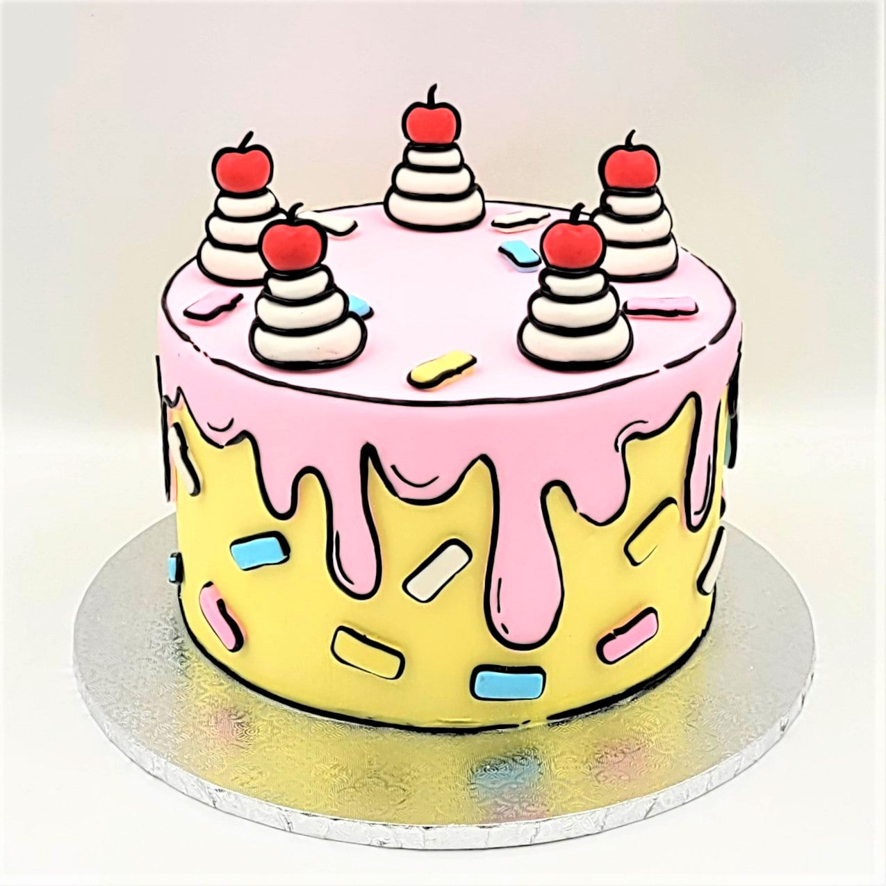 Cartoon Sprinkle Cake Deerfields Bakery