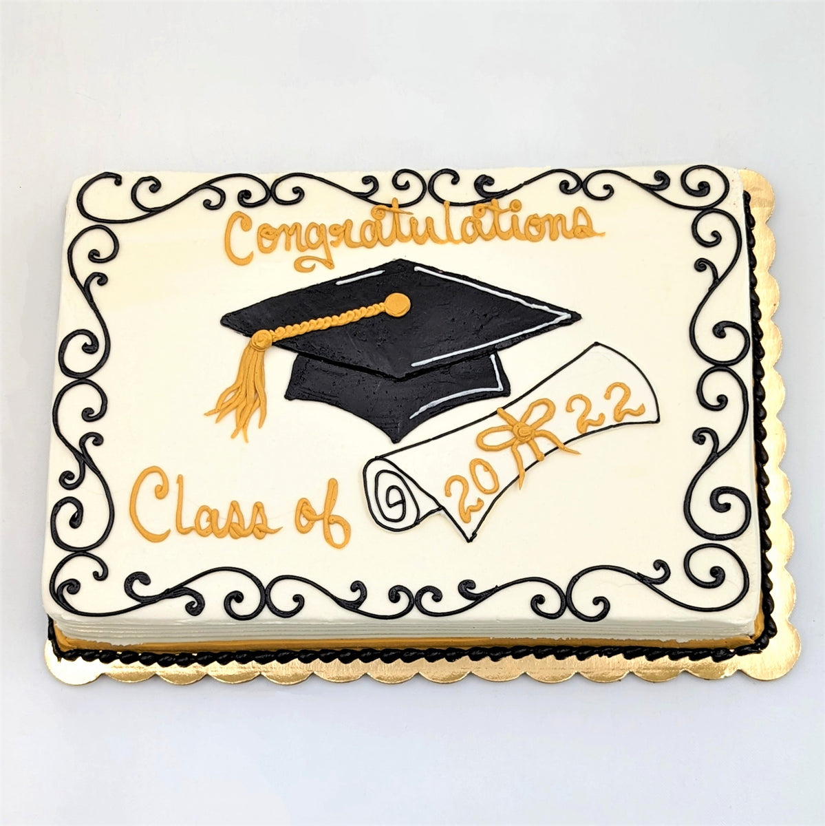 Graduation Scroll Border – Deerfields Bakery