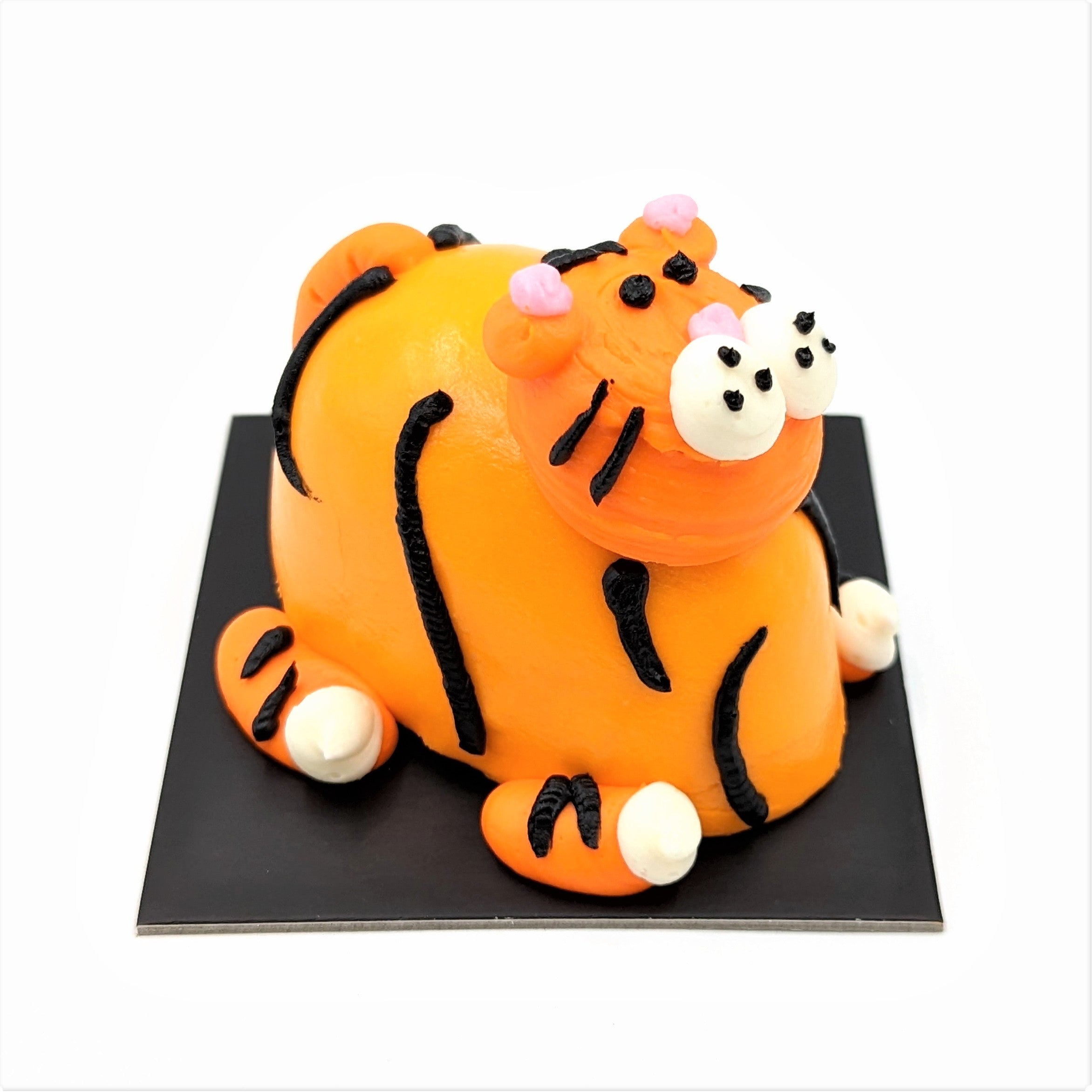 Birthday Cake for a Little Kid with White Cream Cheese Frosting on the  White Background. Gingerbread Cookies in the Shape of Tiger Editorial Stock  Photo - Image of bread, color: 240751428
